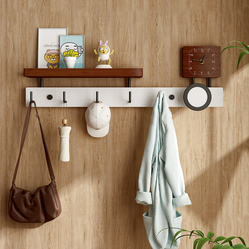 Hanger wall hanging hanger wall hanging wall clothes hanging rack doorway entrance hook shelf clothes hat rack