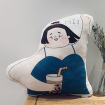 Cute cartoon comfortable bed pillow nap cushion small pillow doll girl heart doll doll birthday gift