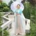 Han quần áo của phụ nữ ngày cổ tích dài mùa hè cổ tích hoa anh đào Trung Quốc gió váy cổ sắp được ra khỏi sinh viên in chảy siêu eo cổ tích 