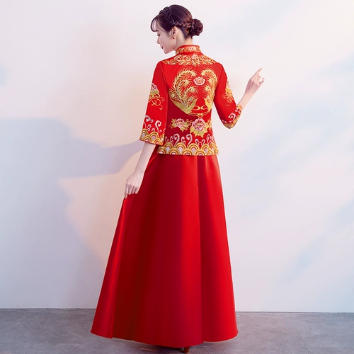 Традиционный свадебный наряд Сюхэ, свадебное платье, 2020, по фигуре