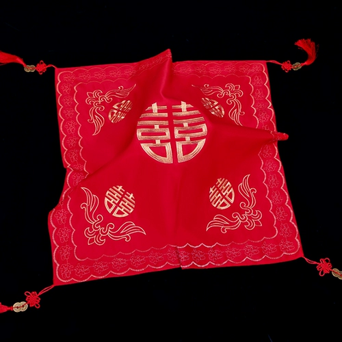 Красный аксессуар для волос для невесты, китайский стиль, с вышивкой, 2020