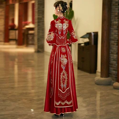 Традиционный свадебный наряд Сюхэ, свадебное платье, подходит для подростков