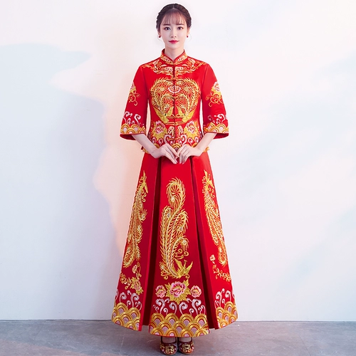 Традиционный свадебный наряд Сюхэ, свадебное платье, 2020, по фигуре