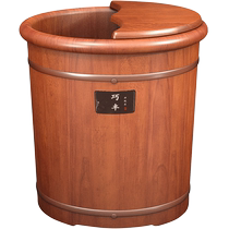 Oak foot bath bucket household solid wood foot bath bucket over calf foot bath bucket wooden foot bath bucket health insulation foot wash basin
