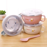 Детская обеденная тарелка для новорожденных, мультяшная ложка, можно готовить на пару, защита от ожогов, защита при падении