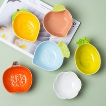  Ceramic small saucer flavored saucer Dipping seasoning small dish Soy sauce sauce household seasoning vinegar pickles creative and cute