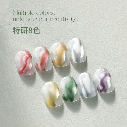 Металлическая быстрая универсальная серебряная акварель для маникюра, градиент