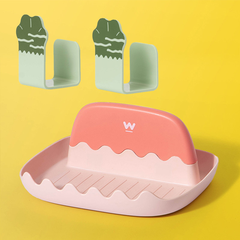 Seated pot lid rack countertop kitchen no punch multi-purpose spatula cutting board storage rack chopping board with water receiving artifact