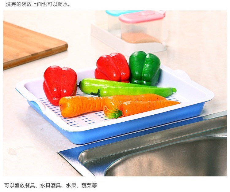 Creative continental plate of plastic double rectangle drop fruit bowl tea tray cups pallet to their plates sitting room