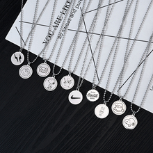 网红ins圆牌吊坠简约配饰