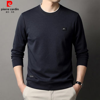 Pierre cardin mulberry silk long-sleeved sweatshirt
