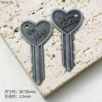 [Античный оловянный кулон в форме сердца] 1 шт.