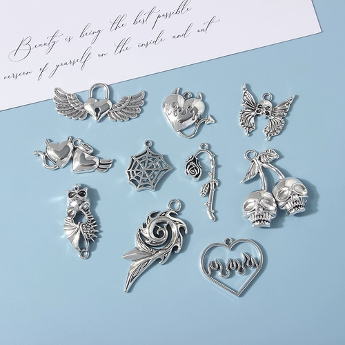 Ретро аксессуар в форме сердца, модные аксессуары в стиле хип-хоп, готик