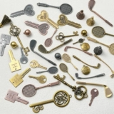 Ретро металлический аксессуар ручной работы, аксессуары для ключей, креативный брелок для бадминтона, подвеска, креативный подарок