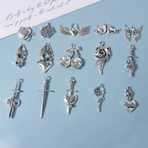 Ретро аксессуар в форме сердца, модные аксессуары в стиле хип-хоп, готик