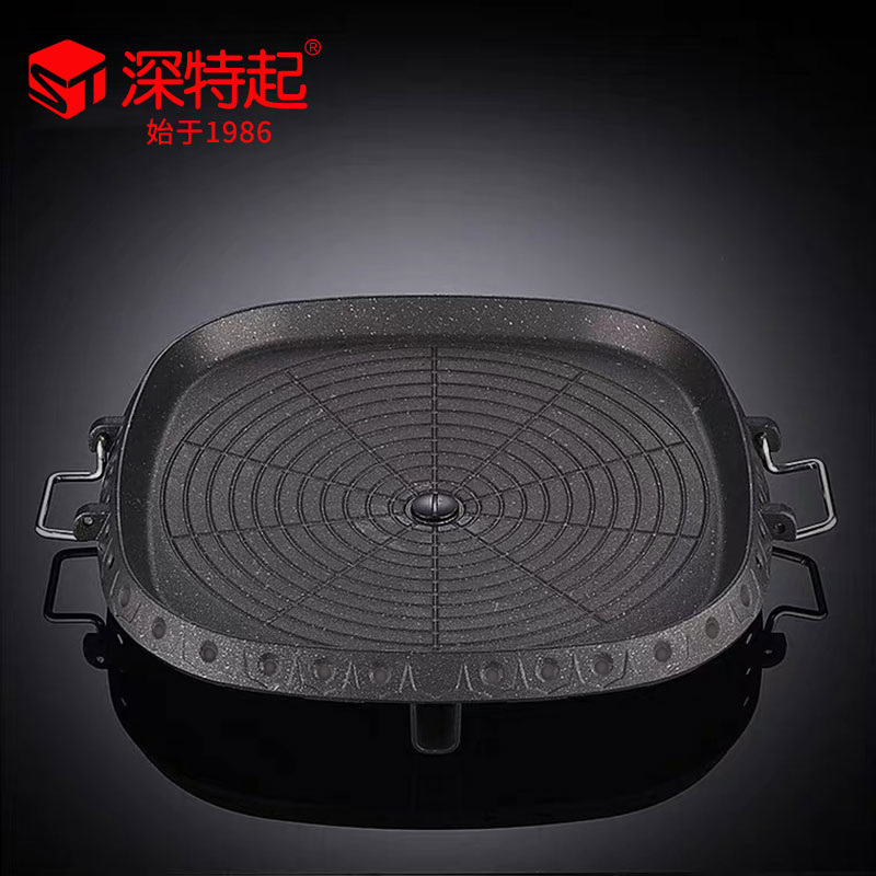 Shenteqi portable barbecue tray outside dinner cassette oven roasting tray double barbecue outdoor barbecue portable convenient tray