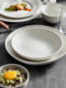 Dishes, household light luxury dishes, pure white, high-looking brushed bowls and chopsticks combination, high-end housewarming tableware ceramic set