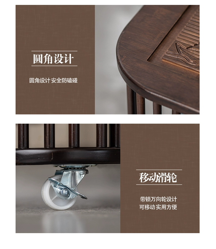Di Động Trà Phòng Khách Hộ Gia Đình Nhỏ Bàn Trà Ấm Siêu Tốc Tích Hợp Nhỏ Bàn Trà Gỗ Chắc Chắn Ban Công Bàn Trà khay Trà bàn nhựa trà chanh