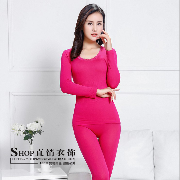 Womens cận phù hợp mùa thu quần tinh khiết quần cotton mùa thu womens phù hợp với đất lót ấm cô gái tightwear mặc phụ nữ.