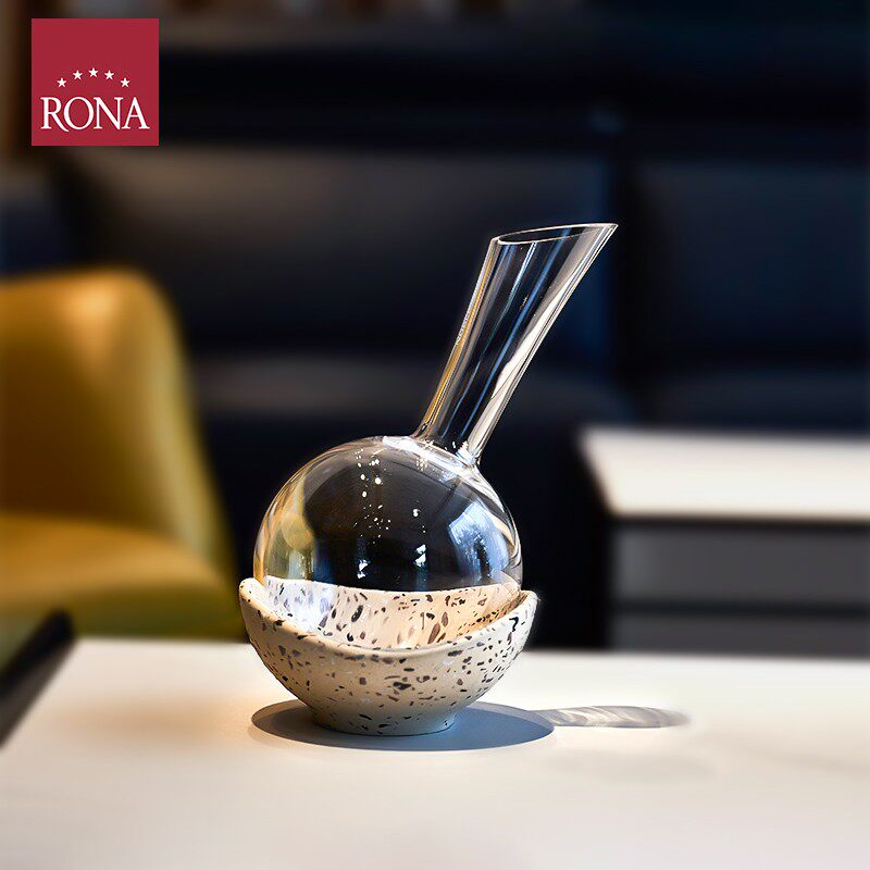 Czech RONA Waiter Wine Decanter Red Wine Decanter Handmade Crystal Glass Upscale Lavish Wine Dresser Zakers-Taobao