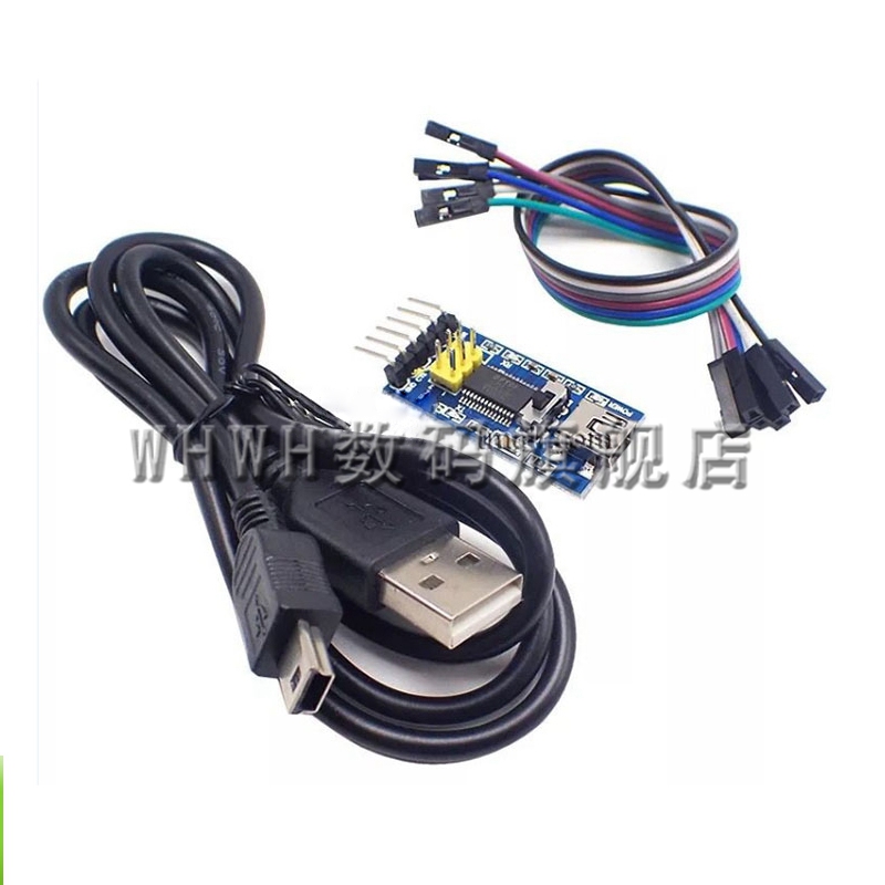 Downloader + WiringFTDI   Basic program Downloader   USB turn TTL   FT232RL support 3.3V   5V   belt ISP Yellow needle