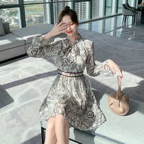  French retro floral dress spring 2021 new female early spring small age-reducing thin skirt spring