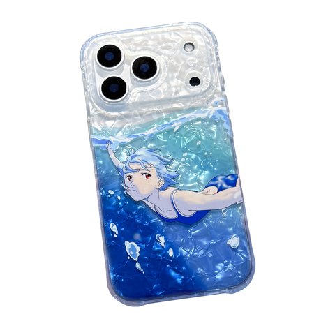 3D Liquid Water Effect Anime Character Transparent – Pro/Plus/Max/Air – 17, 16, 15, 14, 13, 12 iPhone Case