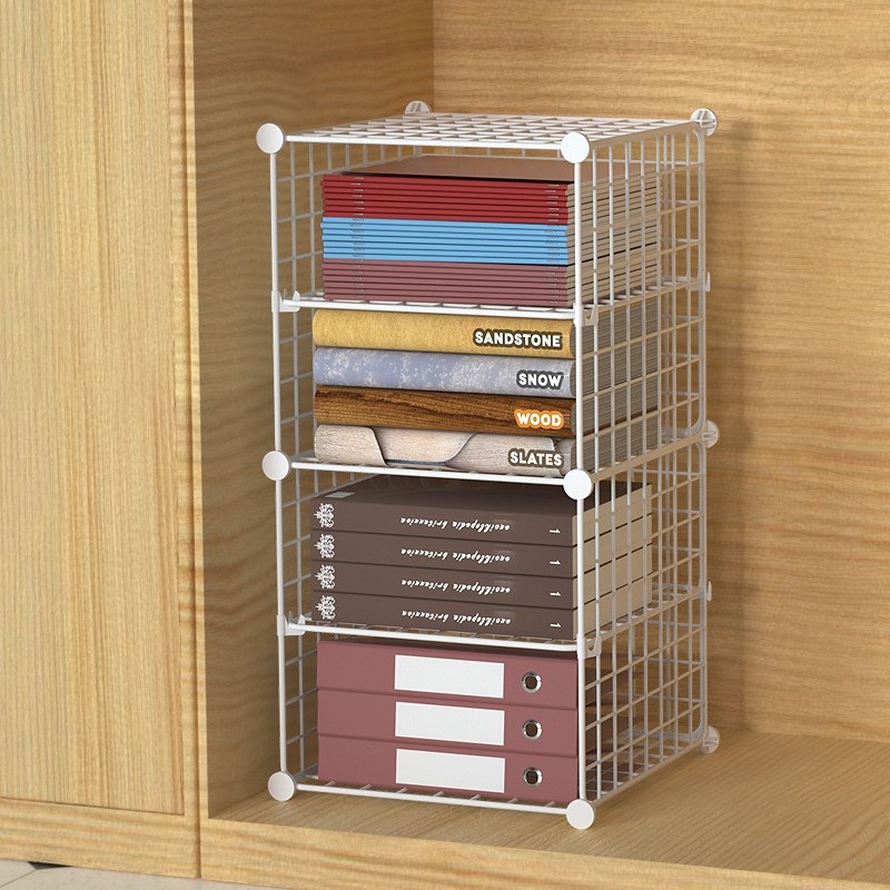 The office cabinet layered shelves on the table of the artifact A4 paper iron - artifact multilayer shelf