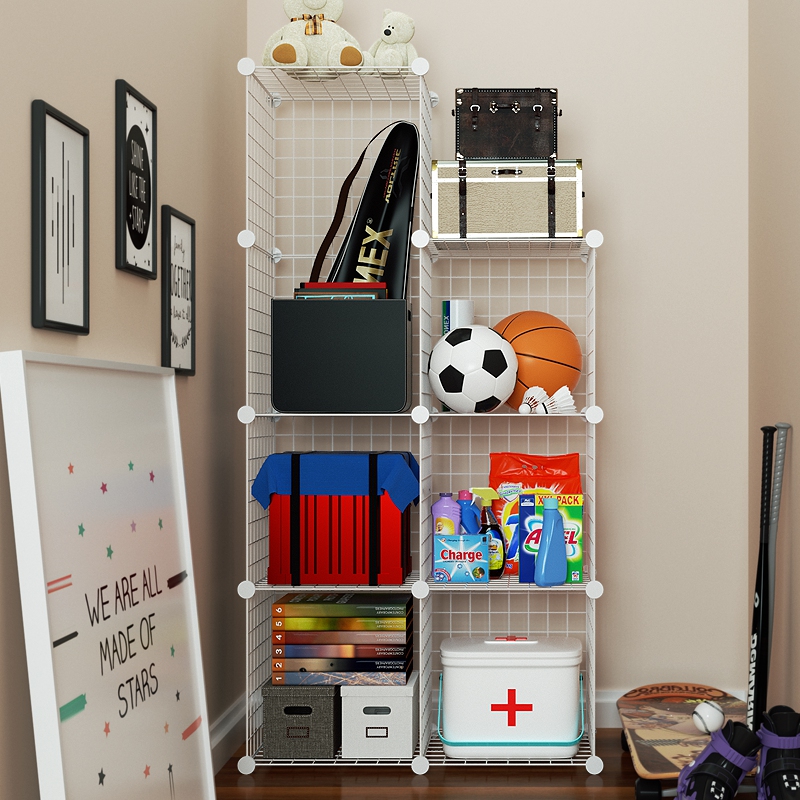 Storage rack bedroom storage floor-to-ceiling corner cabinet shelf space-saving no punching bedside debris finishing storage layered rack