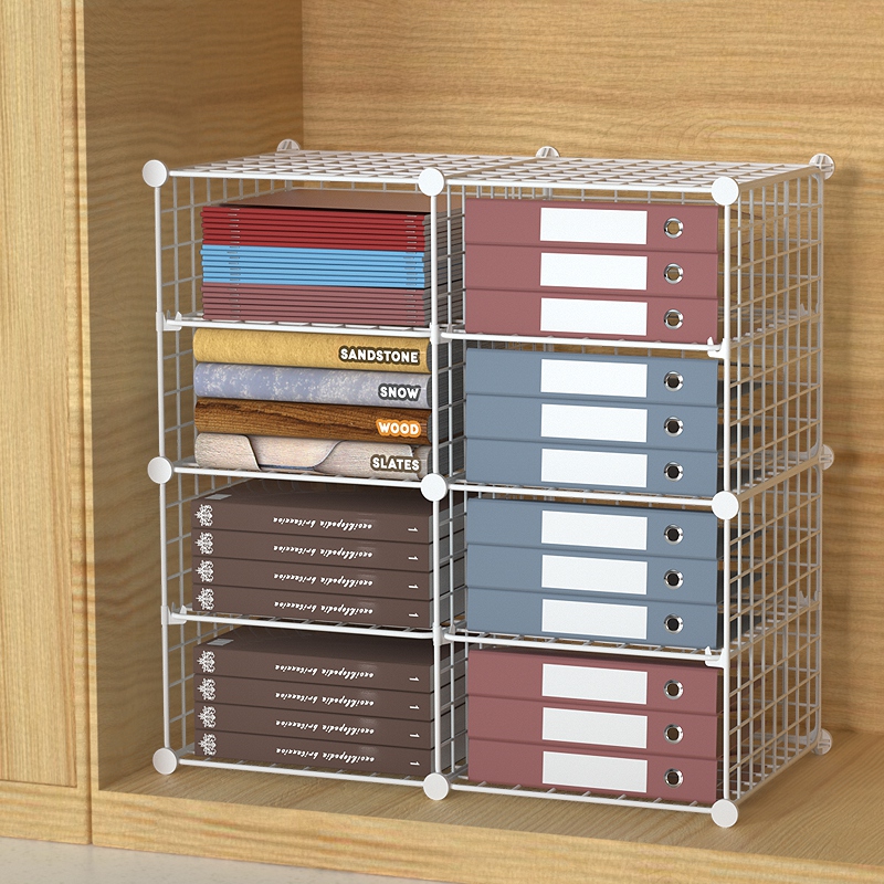 Cabinet Stratix Rack Kitchen Office Dorm Containing Partition Board Assembly Home Iron Mesh Shelf Wardrobe Shelving