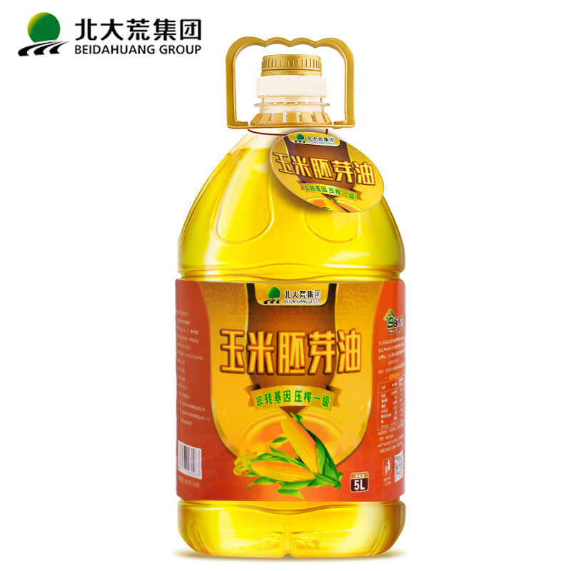 北大荒玉米胚芽油一级压榨油非转基因新鲜玉米油食用油5L大桶包邮