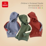 Детская осенняя удерживающая тепло толстовка с капюшоном подходит для мужчин и женщин, флисовый балахон, в корейском стиле, увеличенная толщина, в западном стиле