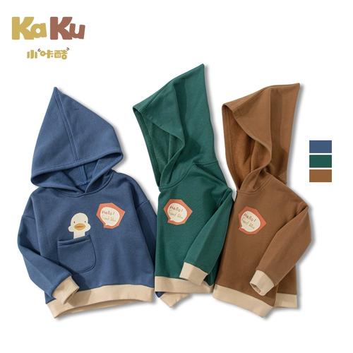 Детский комплект, повязка на голову с капюшоном, демисезонная детская утепленный лонгслив для мальчиков, 1 лет, 6 лет, в корейском стиле