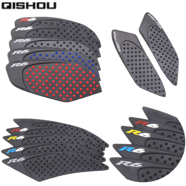 Suitable for Yamaha YZF-R6 R6 fuel tank protection fuel tank anti-slip stickers fuel tank side stickers knee pads heat insulation
