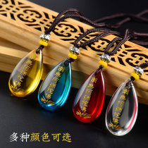 Birthday gift Crystal pendant Mens and womens knot lettering necklace Buddha card custom figure Namo Amitabha Buddha knot