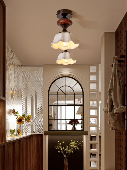 French-Style Minimalist Small Ceiling Light for Corridor and Entrance, Eye-Friendly Vintage Style, 2026 New Model, Full Spectrum Eye Protection