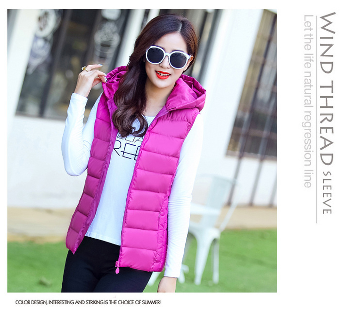 2020 mùa thu và mùa đông phụ nữ trung niên và cao tuổi xuống áo khoác mẹ trung niên bằng cotton với mũ rộng vành dày - Áo vest
