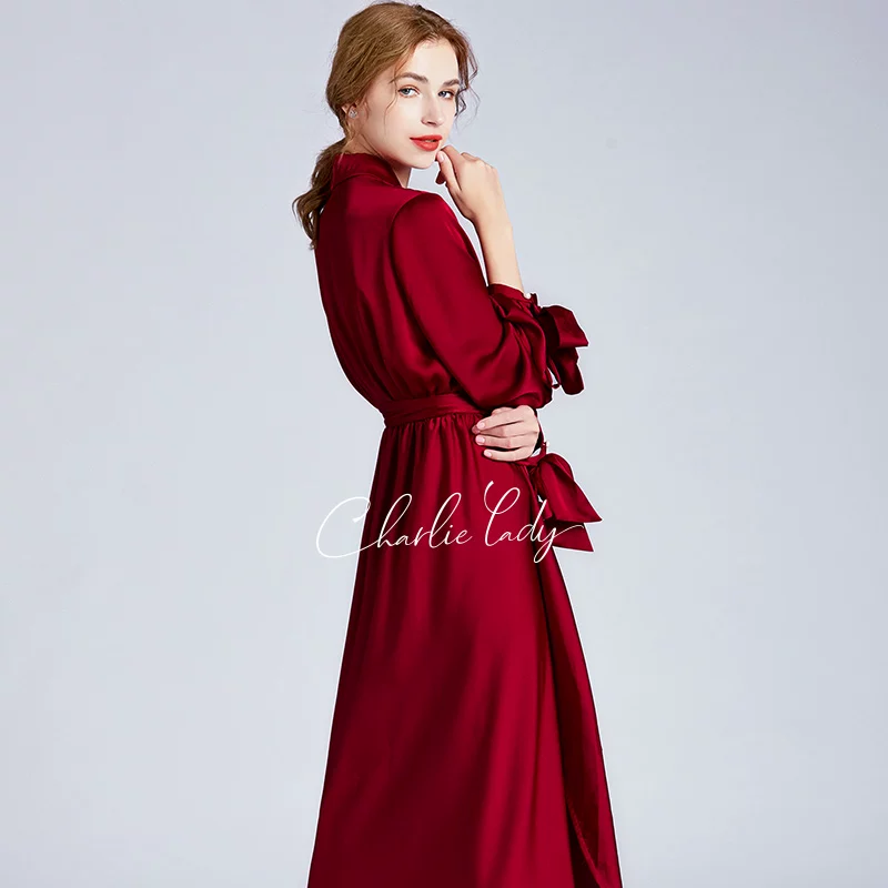 Силиковый (Silk) халат для невесты, красная бусина ко Дню рождения, пижама, для подружек невесты