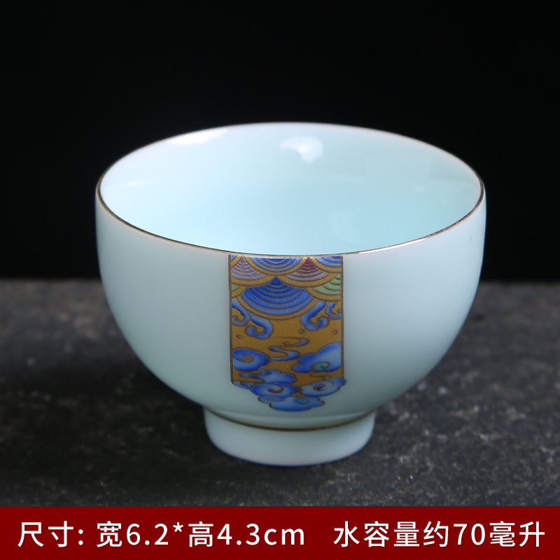 Tasted silver gilding tea sample tea cup cup ceramic masters cup pure personal manual kung fu tea cup a cup of tea is the tea taking