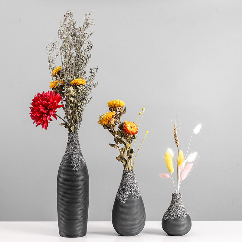 Dry flowers decorated with ceramic vase lightly luxury living room flower flower arrows desktop daisies bouquet Nordic simplicity in