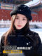 Overseas Daughter Style Hat for Women 2025 New Winter Hepburn Style Hat High-End Wool Fisherman Hat Black Beret