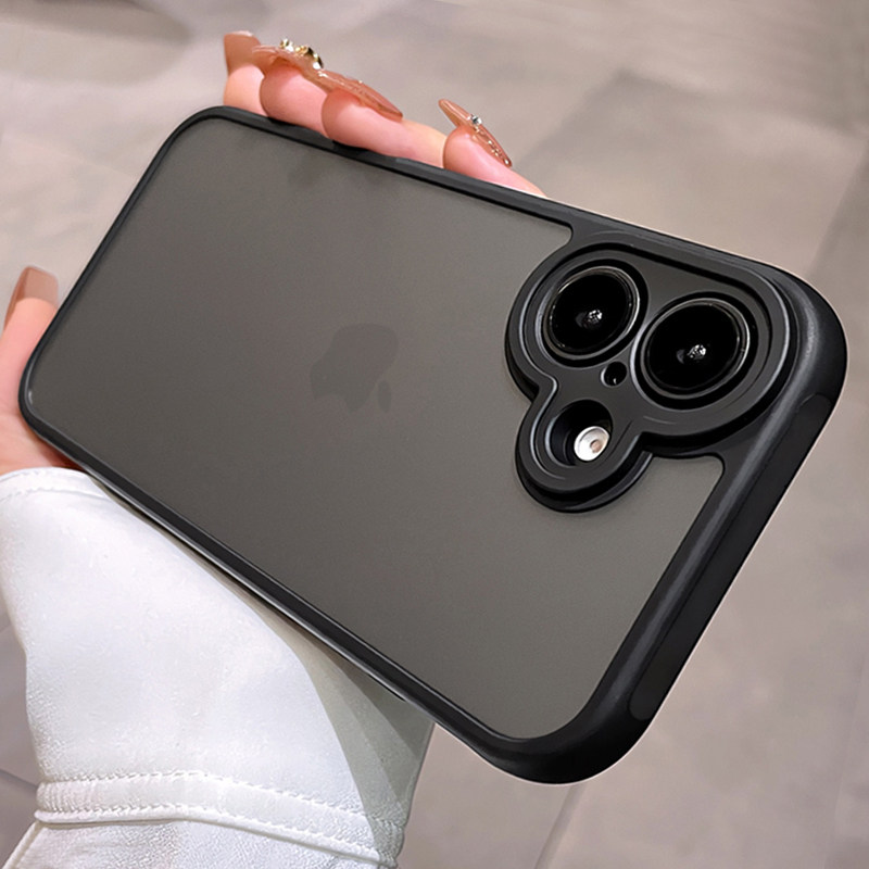 Black Matte Case Suitable for Apple 17 New Model Phone, iPhone 16 Pro Max, Niche 15, High-End Feel 14, Silicone 13, Dirt-Resistant, Super Popular 12, Full Coverage, Anti-Drop, Dustproof, Unisex, Pm Soft, High-End Plus