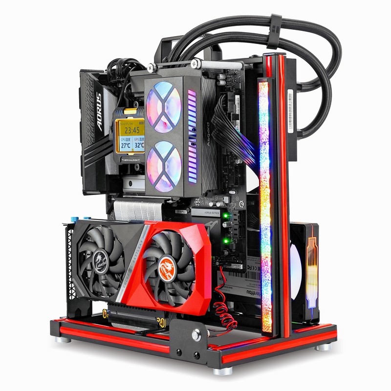 Fish Nest Building Block Case Open Aluminum Alloy Rack Atx Motherboard Handle Water-Cooled Matx Computer Itx Desktop Case