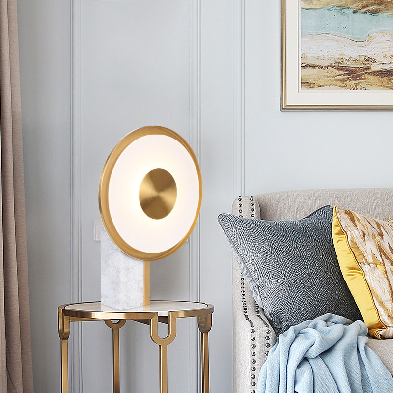 American minimalist marble living room table light modern Nordic creative personality-like inter-board bedroom headboard decorative table lamp