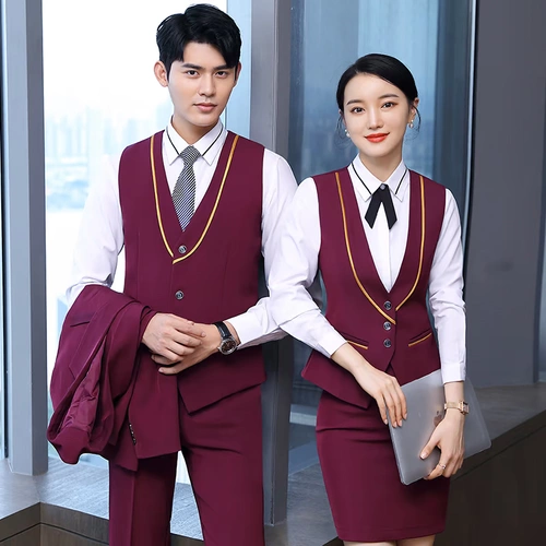 Жилет для работы, комплект для отеля, лонгслив, униформа