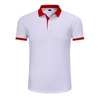 Левый короткий сшивающий т белый красный воротник