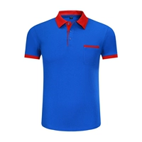 Левый шарничный швы T Белый синий красный воротник