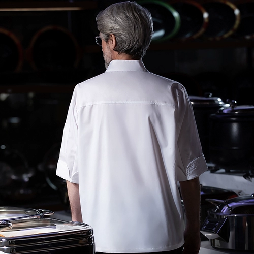 Старший повар для общественного повара Рабочая одежда с семиточными рукавами Men Men Owumn High Restaurant Restaurant After Kitchen Cake Shop настройка