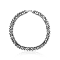 Idokawa Shijia pearl necklace double layered Tahitian gray beaded chain akoya Australian white