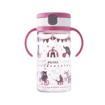 Lil Richiell Childrens straw Cup water glass with handle leak-proof high face value Learn to drink with baby cup 320ml